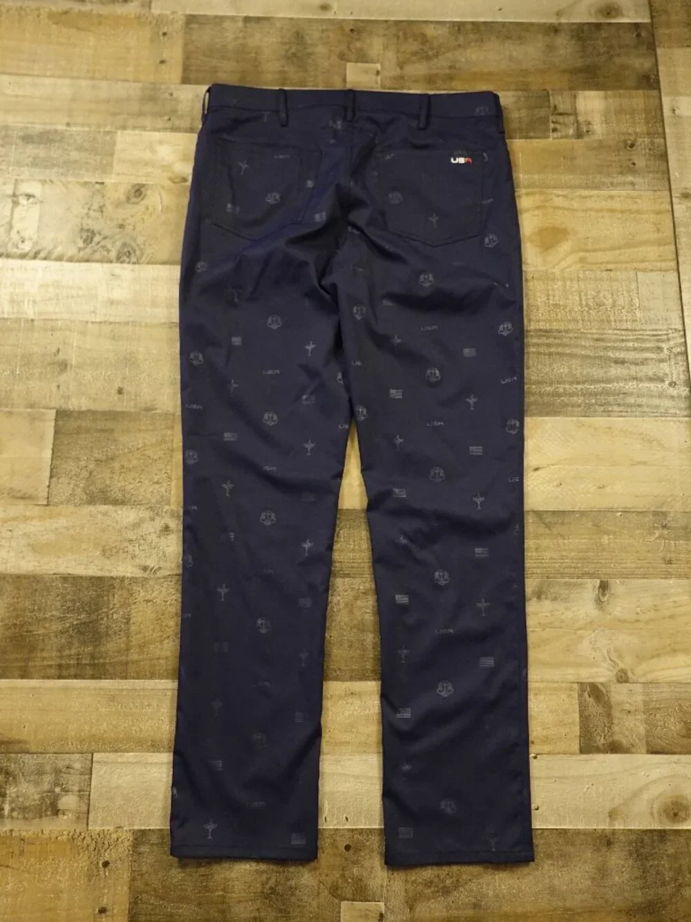 RLX Ralph Lauren USA Ryder Cup Pants Men’s 36x34 Navy Flag‎ Golf